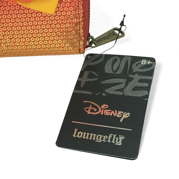Disney Loungefly Minnie Mouse Fall Ombre Sequin Zip Around Wallet NWT NEW - Picture 3 of 8